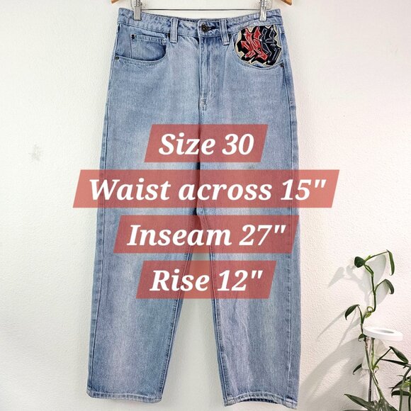 Ninth Hall Ambush Y2K Light Blue Wash Jeans Dragon Baggy Wide Leg Skater 30βX27β - Picture 8 of 16